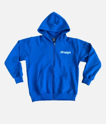 Adwysd Always Up Royal Blue Zip Up Hoodie (2)