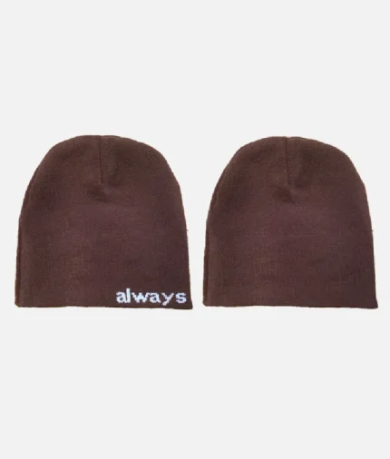 Adwysd Reversible No Cuff Beanie Brown (1)